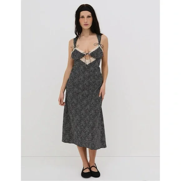 For Love and Lemons Evangeline Midi Slip Dreess - Picture 2 of 3